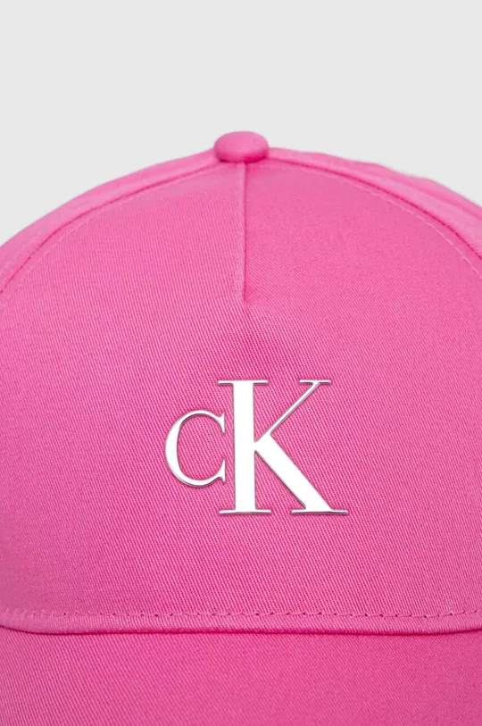 Бавовняна бейсболка Calvin Klein Jeans рожевий