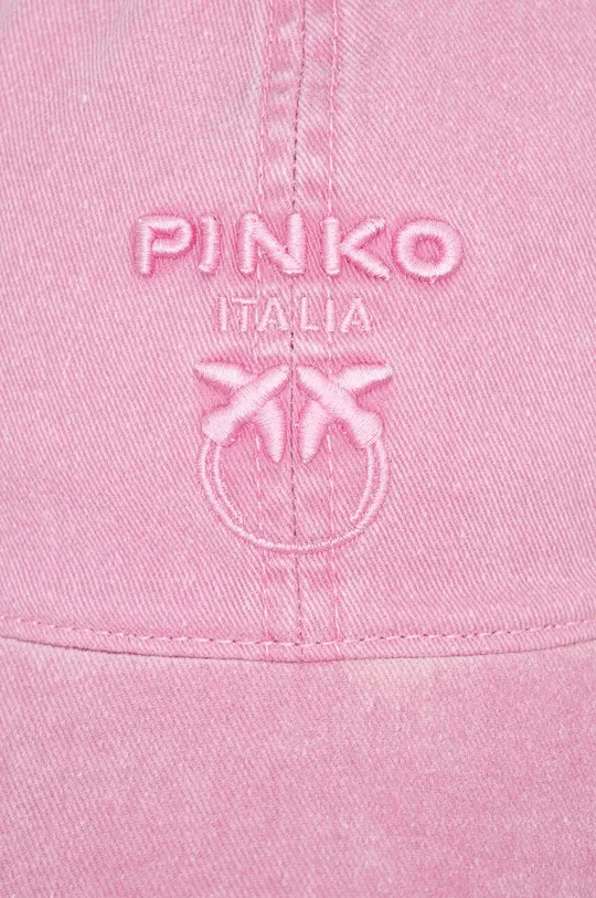 Pinko berretto da baseball in cotone rosa