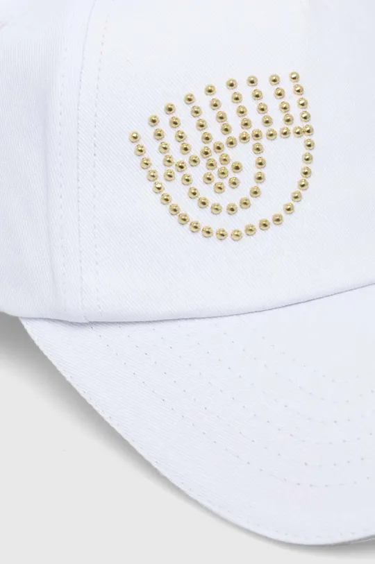 Βαμβακερό καπέλο του μπέιζμπολ Chiara Ferragni λευκό