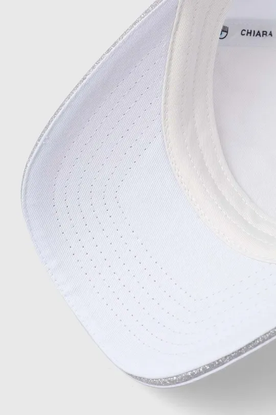λευκό Βαμβακερό καπέλο του μπέιζμπολ Chiara Ferragni