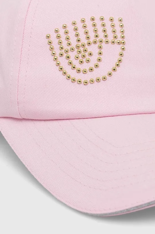 Chiara Ferragni berretto da baseball in cotone rosa