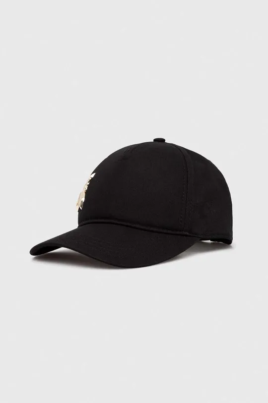 μαύρο Βαμβακερό καπέλο του μπέιζμπολ Patrizia Pepe Γυναικεία