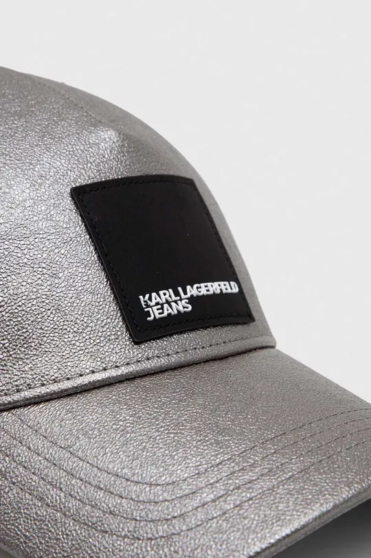 Karl Lagerfeld Jeans czapka z daszkiem srebrny