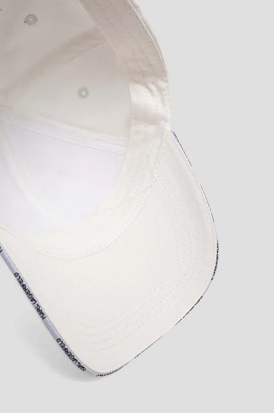 biały Karl Lagerfeld czapka z daszkiem bawełniana