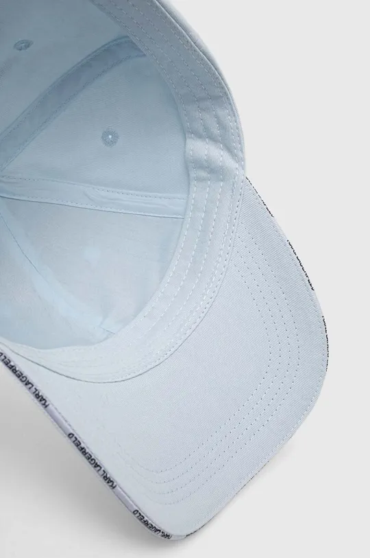 μπλε Βαμβακερό καπέλο του μπέιζμπολ Karl Lagerfeld