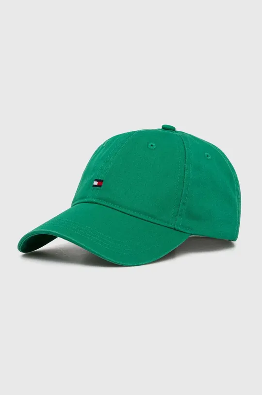 πράσινο Βαμβακερό καπέλο του μπέιζμπολ Tommy Hilfiger Γυναικεία