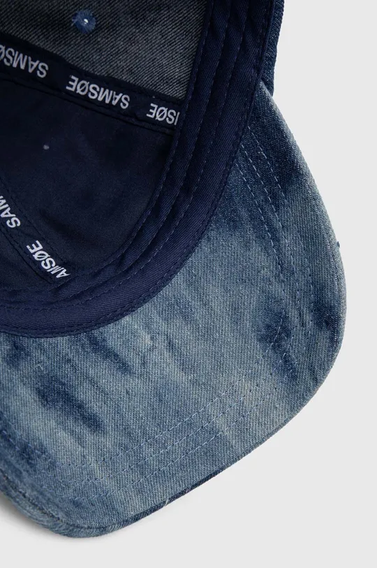 niebieski Samsoe Samsoe czapka z daszkiem jeansowa SABETTY