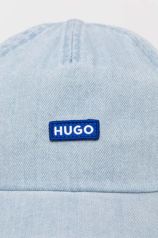 Hugo Blue czapka z daszkiem jeansowa 100 % Bawełna