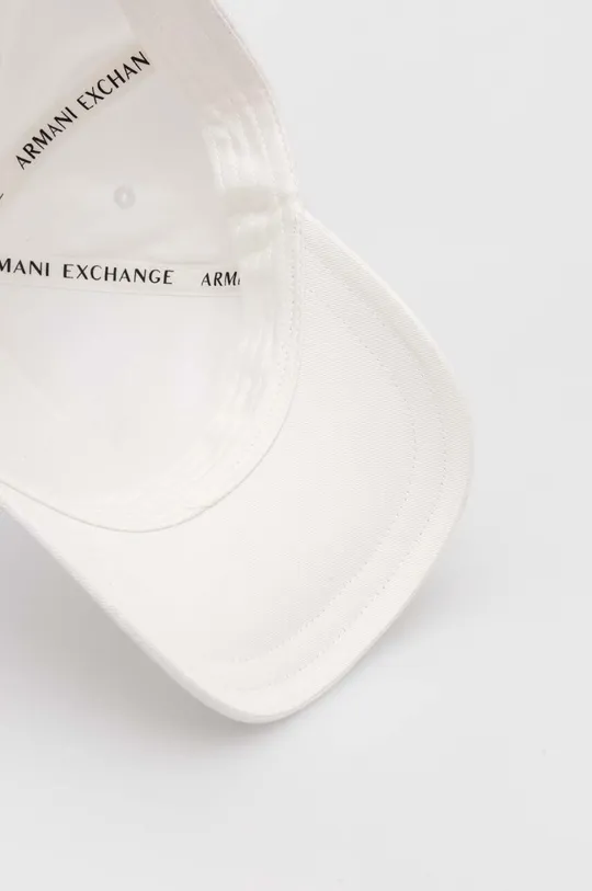 biela Bavlnená šiltovka Armani Exchange