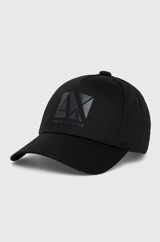 μαύρο Βαμβακερό καπέλο του μπέιζμπολ Armani Exchange Γυναικεία