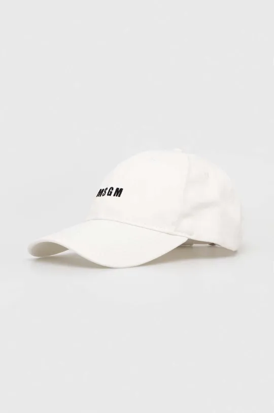 λευκό Βαμβακερό καπέλο του μπέιζμπολ MSGM Γυναικεία