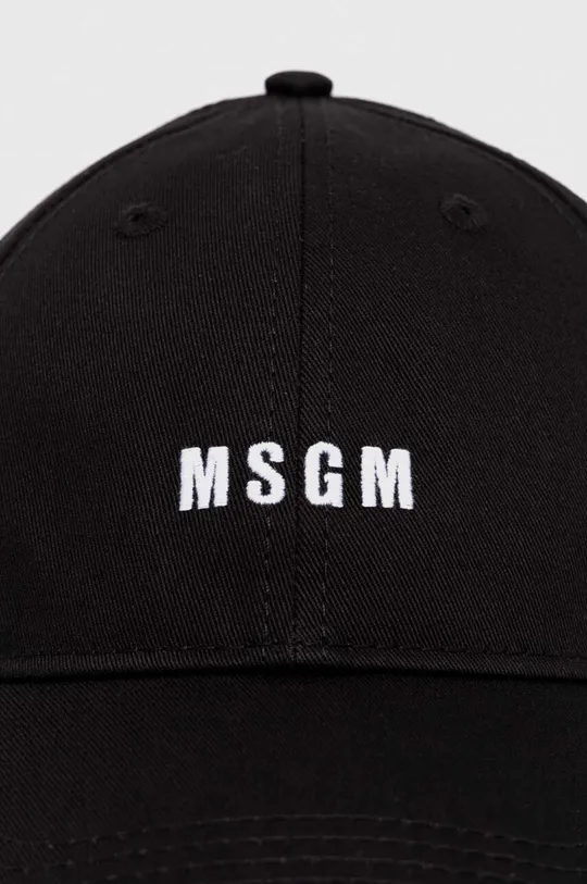 MSGM czapka z daszkiem bawełniana czarny