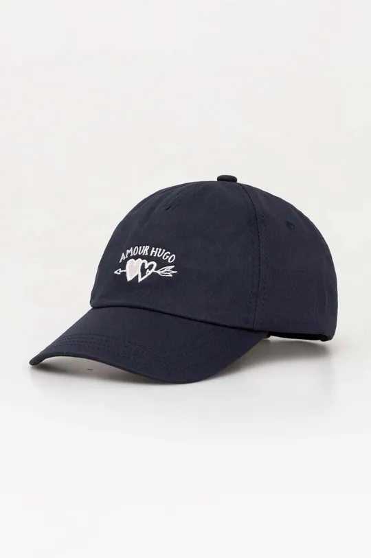 μαύρο Βαμβακερό καπέλο του μπέιζμπολ HUGO Γυναικεία