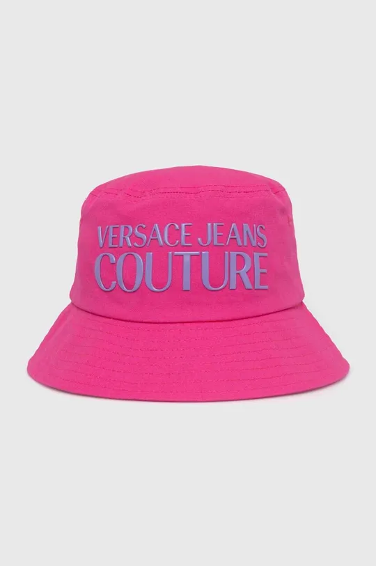 ružová Bavlnený klobúk Versace Jeans Couture Dámsky