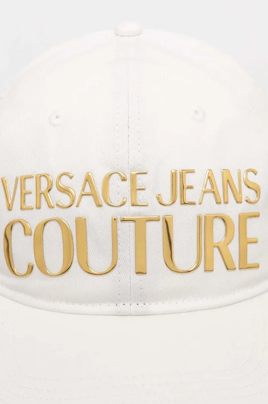 Pamučna kapa sa šiltom Versace Jeans Couture bijela