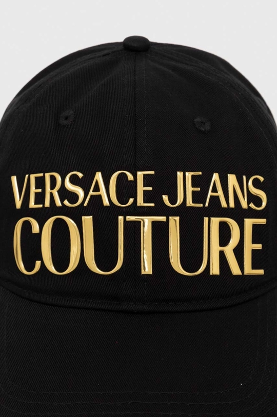 Versace Jeans Couture czapka z daszkiem bawełniana czarny