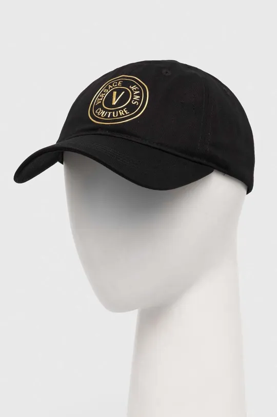 crna Pamučna kapa sa šiltom Versace Jeans Couture Ženski