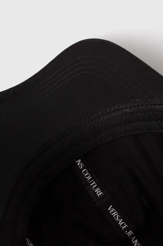 μαύρο Βαμβακερό καπέλο του μπέιζμπολ Versace Jeans Couture