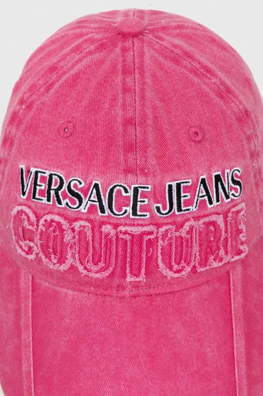 Бавовняна бейсболка Versace Jeans Couture рожевий
