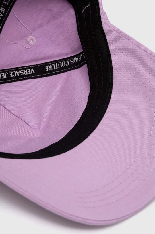 fioletowy Versace Jeans Couture czapka z daszkiem bawełniana