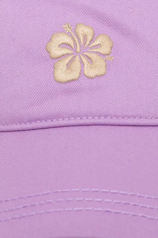 Roxy czapka z daszkiem bawełniana fioletowy
