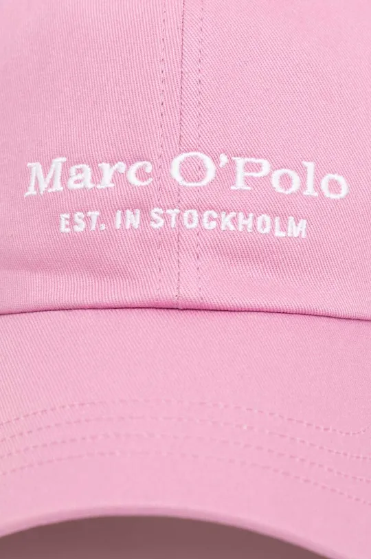 Βαμβακερό καπέλο του μπέιζμπολ Marc O'Polo μωβ