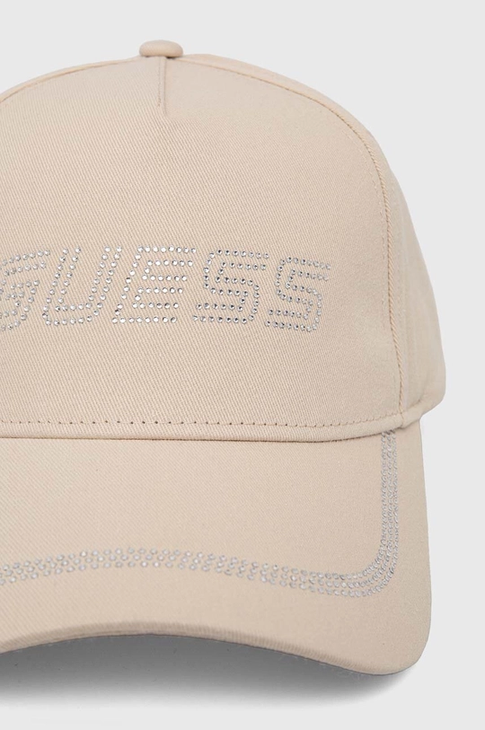 Хлопковая кепка Guess бежевый