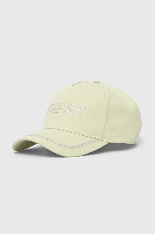 πράσινο Βαμβακερό καπέλο του μπέιζμπολ Guess Γυναικεία