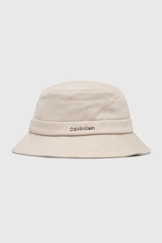 béžová Bavlnený klobúk Calvin Klein Dámsky
