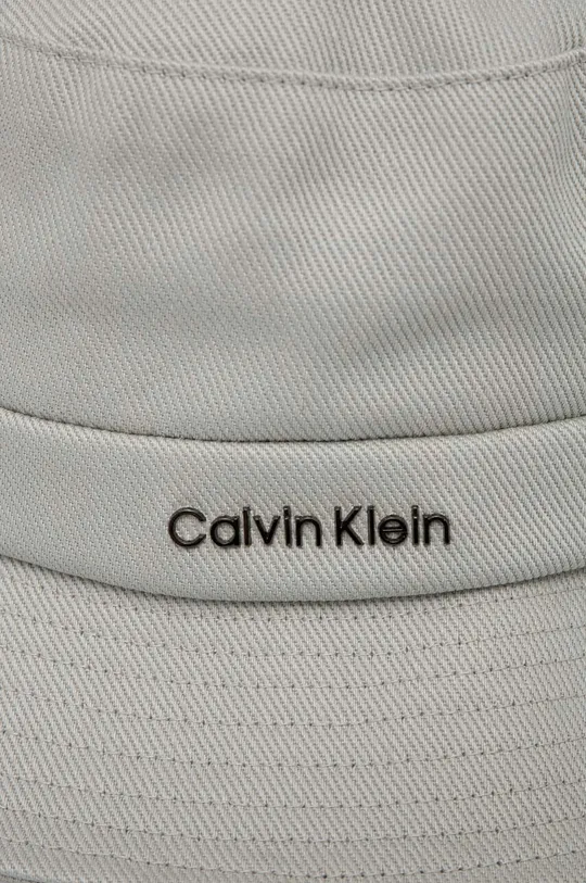 Bavlnený klobúk Calvin Klein sivá