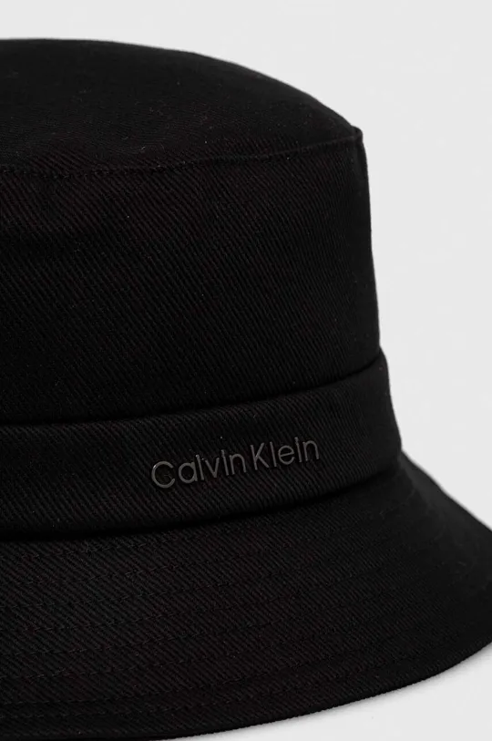 Calvin Klein kapelusz bawełniany czarny