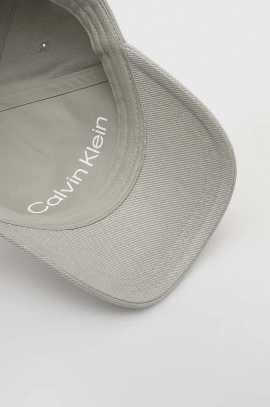 siva Pamučna kapa sa šiltom Calvin Klein