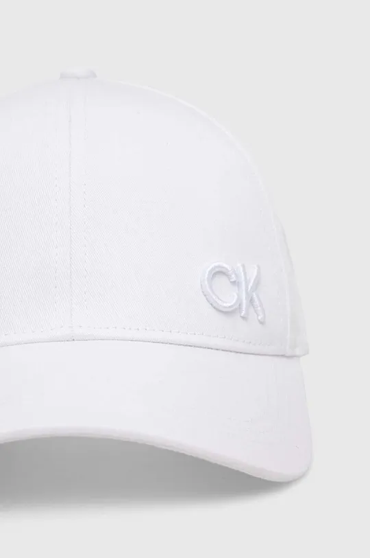 Calvin Klein berretto da baseball in cotone bianco