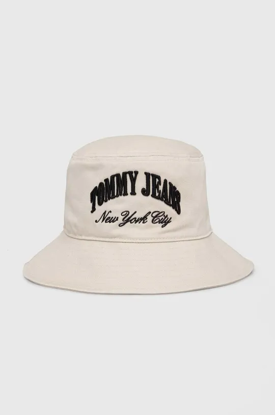 béžová Bavlnený klobúk Tommy Jeans Dámsky