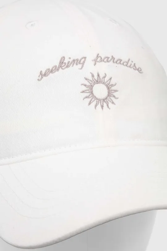 Βαμβακερό καπέλο του μπέιζμπολ Hollister Co. λευκό