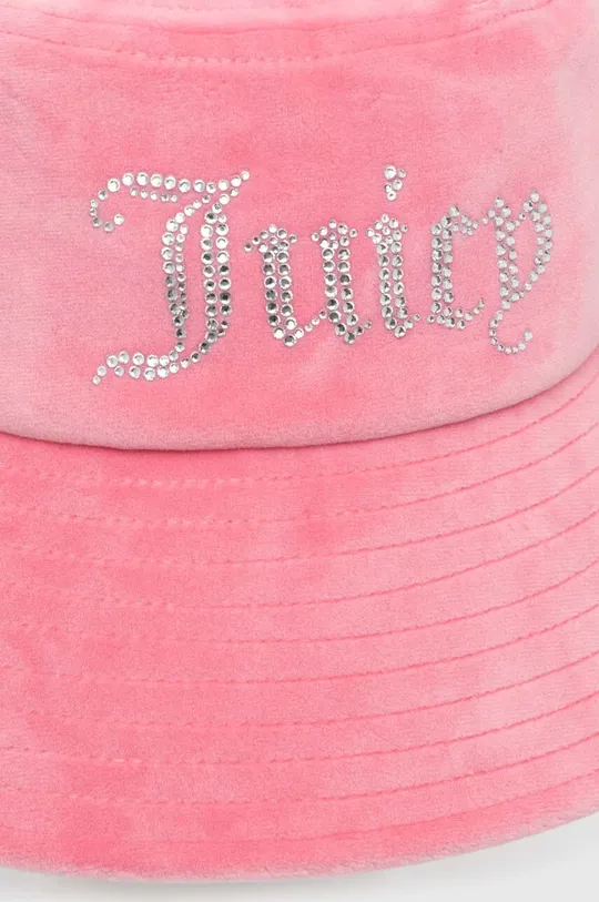 Zamatový klobúk Juicy Couture ružová