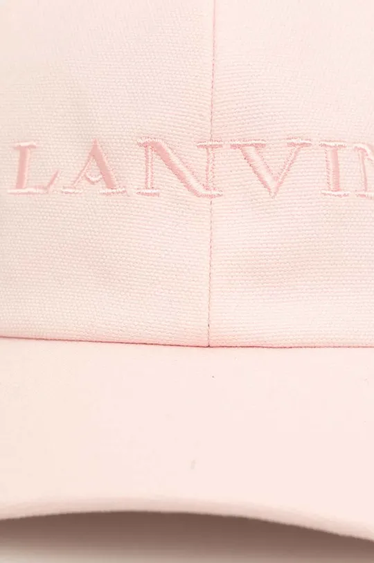 Βαμβακερό καπέλο του μπέιζμπολ Lanvin ροζ