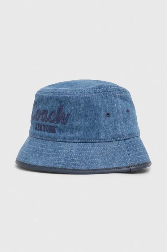 Džínsový klobúk Coach modrá