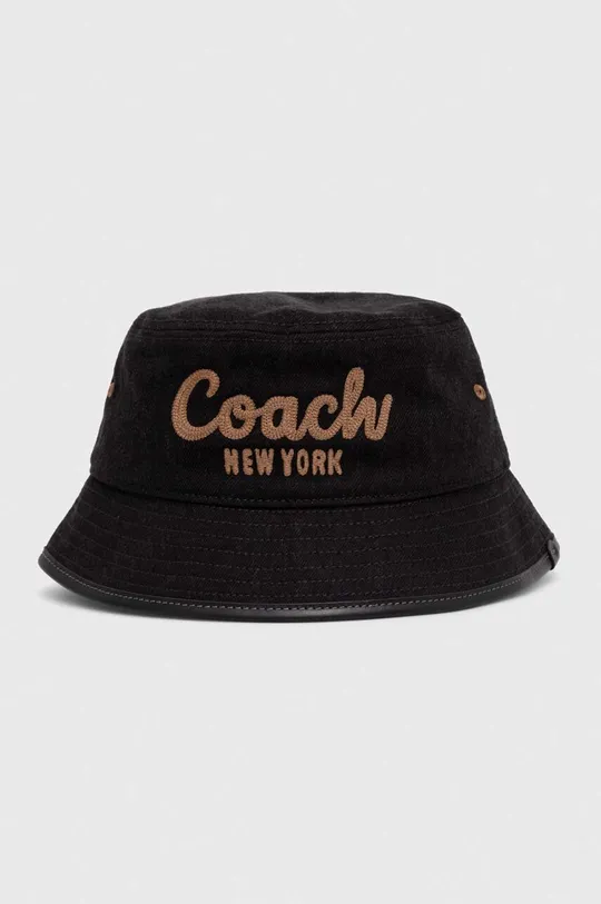 czarny Coach kapelusz jeansowy Damski