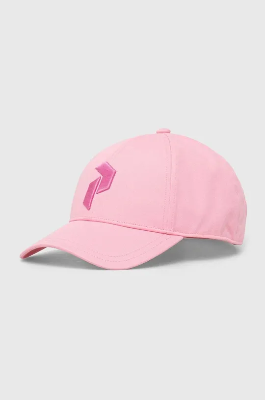 ροζ Βαμβακερό καπέλο του μπέιζμπολ Peak Performance Γυναικεία