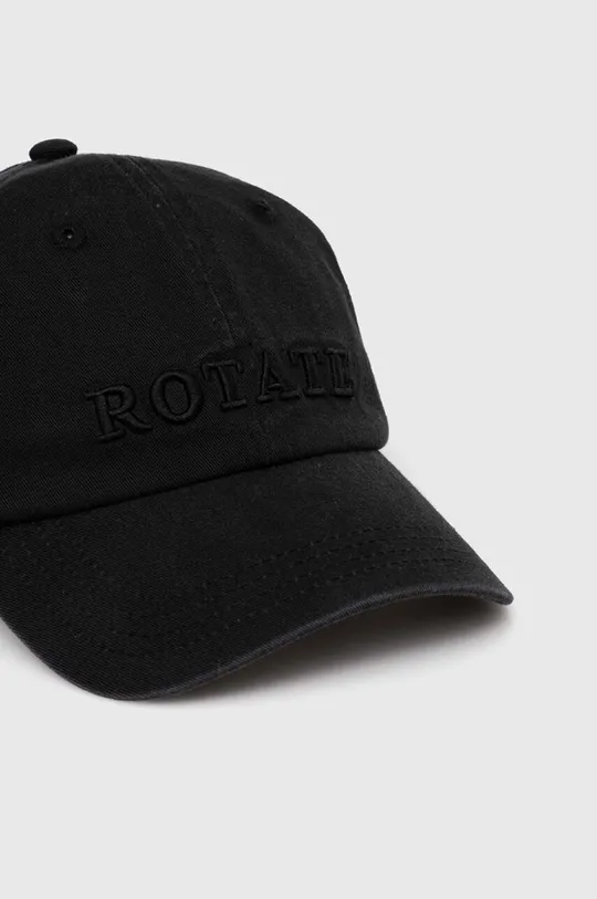 Βαμβακερό καπέλο του μπέιζμπολ Rotate μαύρο