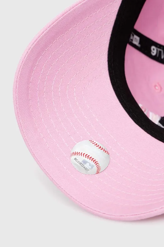 růžová Bavlněná baseballová čepice New Era 9Forty New York Yankees