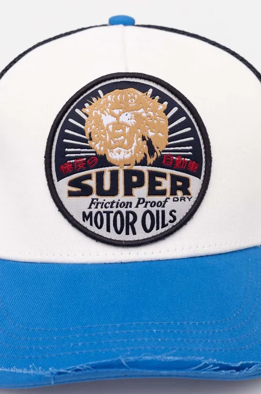 Superdry czapka z daszkiem niebieski