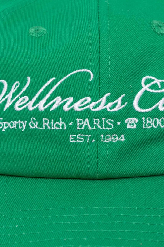 Sporty & Rich șapcă de baseball din bumbac 1800 Health Embroidered Hat verde AC039S405HV