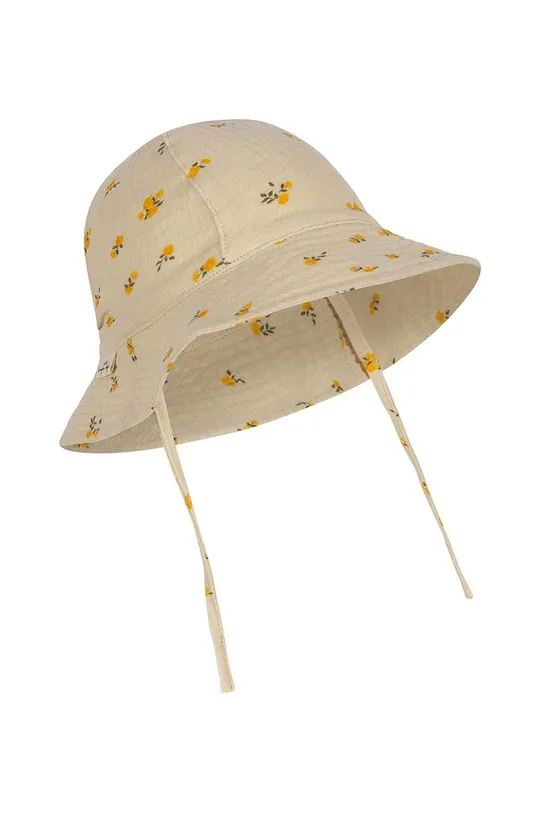 бежевый Детская хлопковая шляпа Konges Sløjd Для девочек