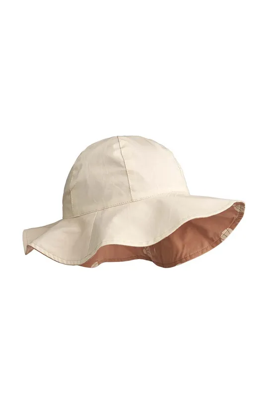 Дитяча двостороння панама Liewood Amelia Reversible Sun Hat бежевий