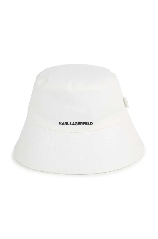 Detský bavlnený klobúk Karl Lagerfeld béžová