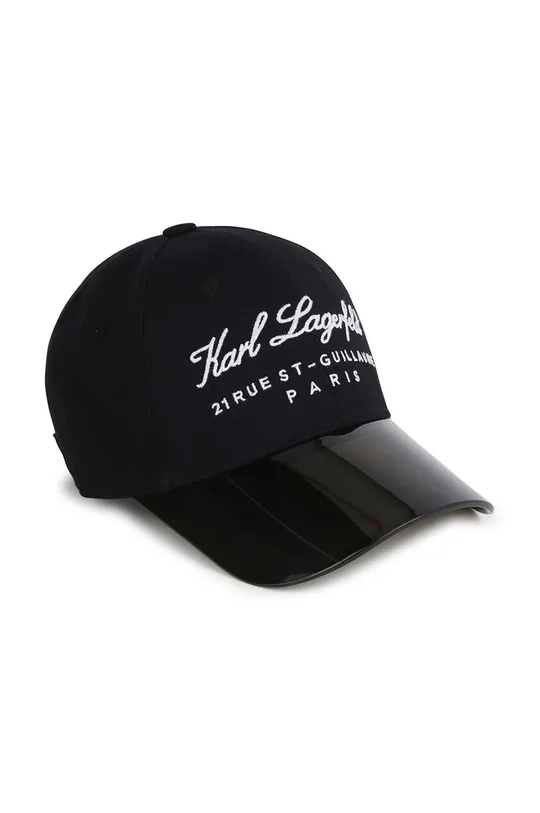 чорний Дитяча бавовняна кепка Karl Lagerfeld Для дівчаток