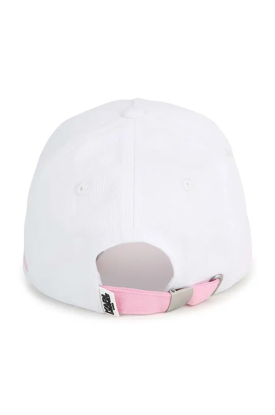 Otroška bombažna bejzbolska kapa Karl Lagerfeld bela