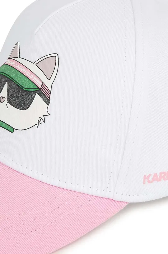 Karl Lagerfeld cappello con visiera in cotone bambini 100% Cotone